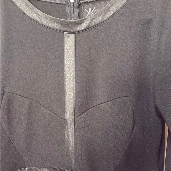 Kardashian Kollection Elegant Black Long Sleeve Dress - Picture 2 of 7